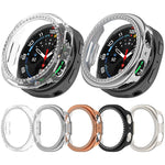เคสป้องกันนาฬิกา PC กลวงครอบครึ่งแถวเพชรเดี่ยว สำหรับ Samsung Galaxy Watch 8 44mm, สำหรับ Samsung Galaxy Watch 8 40mm