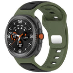 สายรัดนาฬิกาซิลิโคนสองสีแบบหัวเข็มขัดกลับด้าน สำหรับ Samsung Galaxy Watch8 / Watch8 Classic