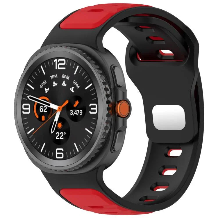 สายรัดนาฬิกาซิลิโคนสองสีแบบหัวเข็มขัดกลับด้าน สำหรับ Samsung Galaxy Watch8 / Watch8 Classic