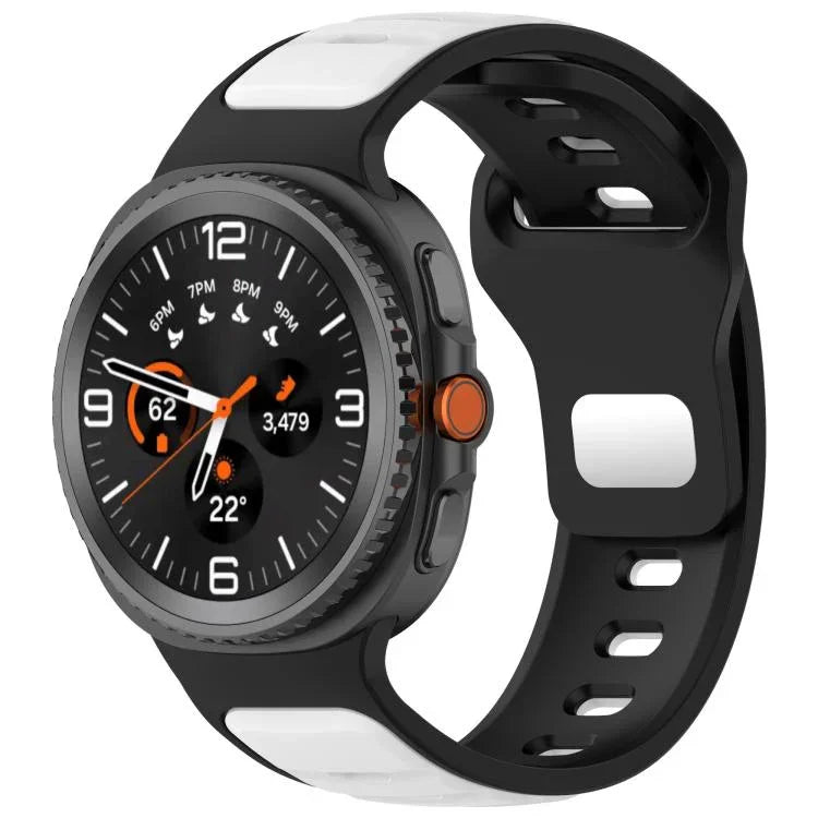 สายรัดนาฬิกาซิลิโคนสองสีแบบหัวเข็มขัดกลับด้าน สำหรับ Samsung Galaxy Watch8 / Watch8 Classic