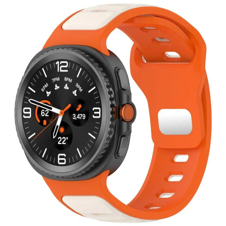 สายรัดนาฬิกาซิลิโคนสองสีแบบหัวเข็มขัดกลับด้าน สำหรับ Samsung Galaxy Watch8 / Watch8 Classic