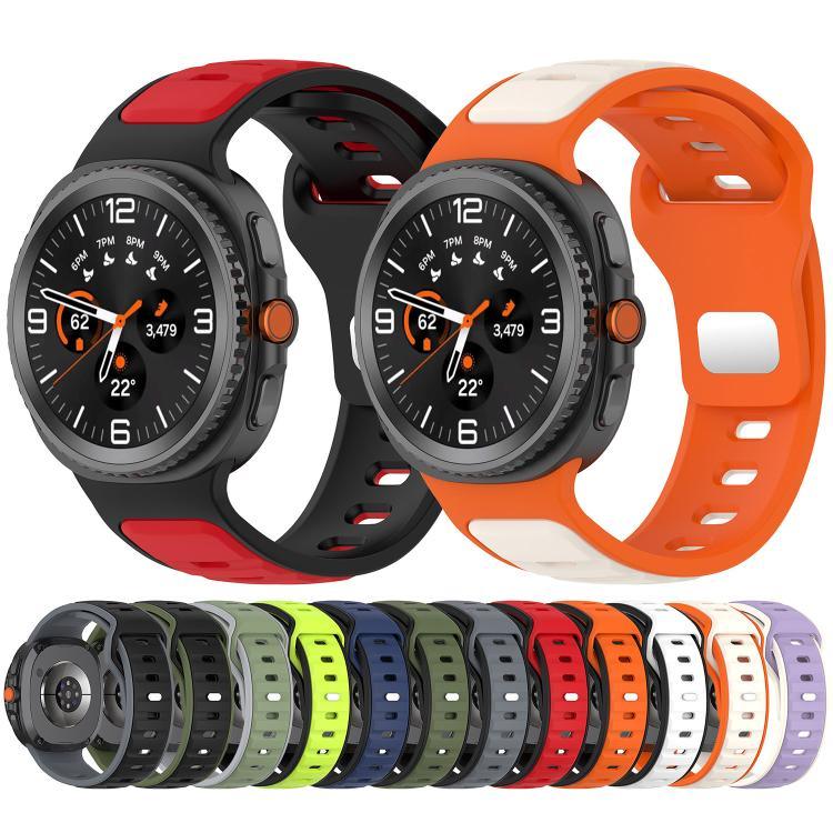 สายรัดนาฬิกาซิลิโคนสองสีแบบหัวเข็มขัดกลับด้าน สำหรับ Samsung Galaxy Watch8 / Watch8 Classic