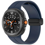 สายรัดนาฬิกาซิลิโคนหัวเข็มขัดแม่เหล็กพับได้ สำหรับ Samsung Galaxy Watch8 / Watch8 Classic