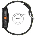 Vertical Two Color Silicone Watch Band, For Samsung Galaxy Watch8 / Watch8 Classic