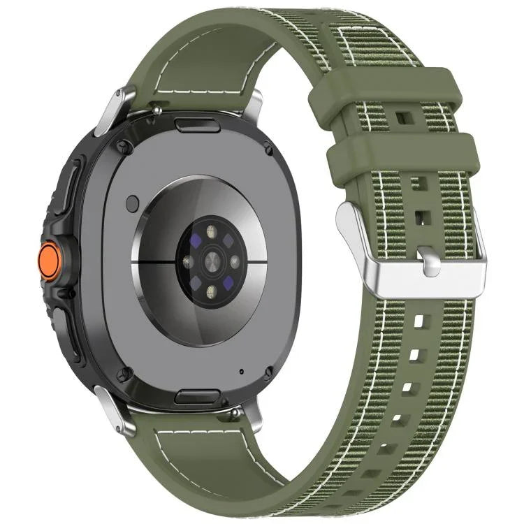 สายรัดนาฬิกาซิลิโคนถักไนลอนไฮบริด สำหรับ Samsung Galaxy Watch8 / Watch8 Classic