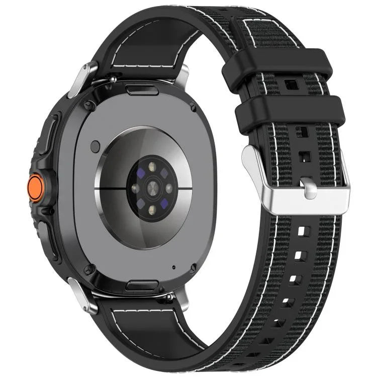 สายรัดนาฬิกาซิลิโคนถักไนลอนไฮบริด สำหรับ Samsung Galaxy Watch8 / Watch8 Classic