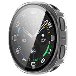 ฟิล์มกระจกนิรภัยแบบบูรณาการฝาครอบนาฬิกา PC สำหรับ Samsung Galaxy Watch8 Classic 46mm, สำหรับ Samsung Galaxy Watch 8 44mm, สำหรับ Samsung Galaxy Watch 8 40mm