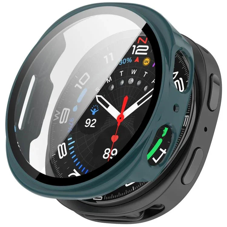ฟิล์มกระจกนิรภัยแบบบูรณาการฝาครอบนาฬิกา PC สำหรับ Samsung Galaxy Watch8 Classic 46mm, สำหรับ Samsung Galaxy Watch 8 44mm, สำหรับ Samsung Galaxy Watch 8 40mm