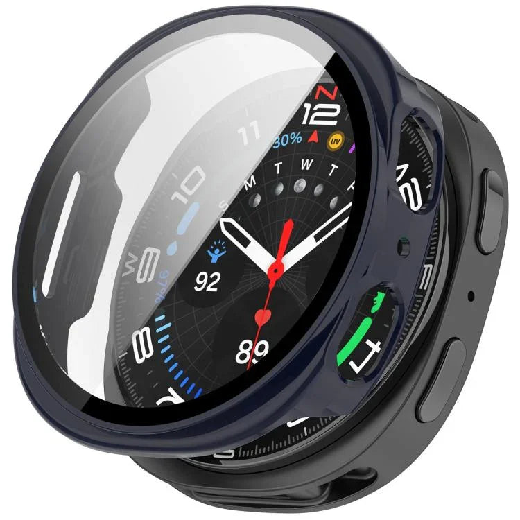ฟิล์มกระจกนิรภัยแบบบูรณาการฝาครอบนาฬิกา PC สำหรับ Samsung Galaxy Watch8 Classic 46mm, สำหรับ Samsung Galaxy Watch 8 44mm, สำหรับ Samsung Galaxy Watch 8 40mm