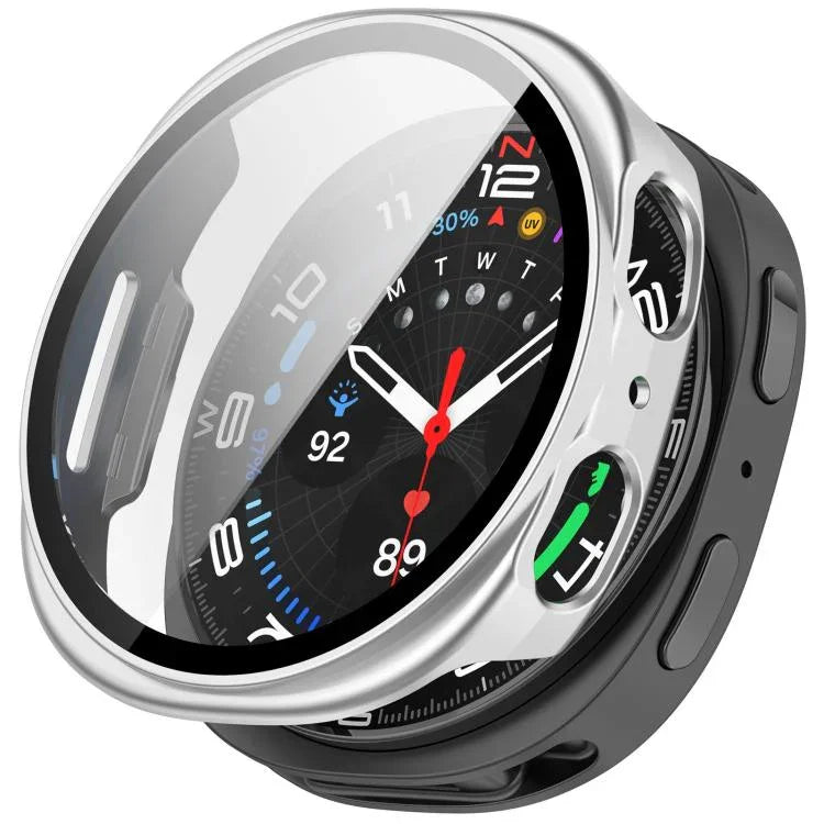 ฟิล์มกระจกนิรภัยแบบบูรณาการฝาครอบนาฬิกา PC สำหรับ Samsung Galaxy Watch8 Classic 46mm, สำหรับ Samsung Galaxy Watch 8 44mm, สำหรับ Samsung Galaxy Watch 8 40mm