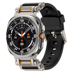 สายรัดนาฬิกาซิลิโคนพร้อมตัวเชื่อมต่อโลหะ สำหรับ Samsung Galaxy Watch Ultra 47mm / Ultra 2025