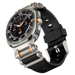 สายรัดนาฬิกาซิลิโคนพร้อมตัวเชื่อมต่อโลหะ สำหรับ Samsung Galaxy Watch Ultra 47mm / Ultra 2025