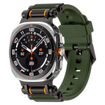 สายรัดนาฬิกาซิลิโคนพร้อมตัวเชื่อมต่อโลหะ สำหรับ Samsung Galaxy Watch Ultra 47mm / Ultra 2025
