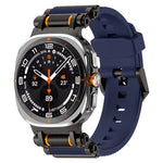 สายรัดนาฬิกาซิลิโคนพร้อมตัวเชื่อมต่อโลหะ สำหรับ Samsung Galaxy Watch Ultra 47mm / Ultra 2025