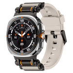 สายรัดนาฬิกาซิลิโคนพร้อมตัวเชื่อมต่อโลหะ สำหรับ Samsung Galaxy Watch Ultra 47mm / Ultra 2025
