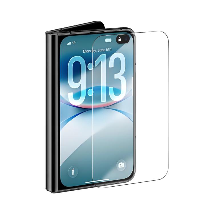 ENKAY Thickened Glue No White Edge 9H Big Arc Edge High Aluminum-silicon Tempered Glass Film, For iPhone Duo Outer Screen, For iPhone 18 Pro, For iPhone 18 Pro Max, For iPhone 17, For iPhone Air, For iPhone 17 Pro, For iPhone 17 Pro Max