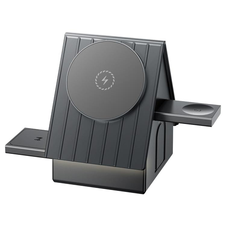 G68 แท่นชาร์จแม่เหล็กตั้งโต๊ะ 15W 3 in 1 สำหรับนาฬิกา โทรศัพท์ และหูฟัง รุ่น G68