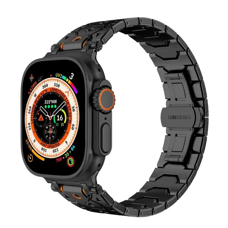 นาฬิกาสเตนเลสสตีลรูปแปดเหลี่ยม สำหรับ Apple Watch 46mm / 49mm / 45mm / 44mm