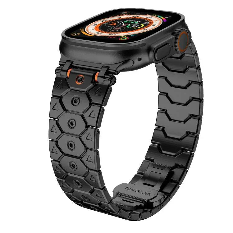 นาฬิกาสเตนเลสสตีลรูปแปดเหลี่ยม สำหรับ Apple Watch 46mm / 49mm / 45mm / 44mm
