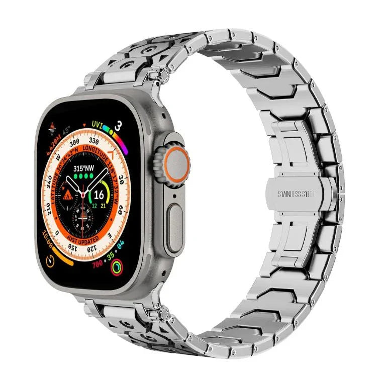 นาฬิกาสเตนเลสสตีลรูปแปดเหลี่ยม สำหรับ Apple Watch 46mm / 49mm / 45mm / 44mm