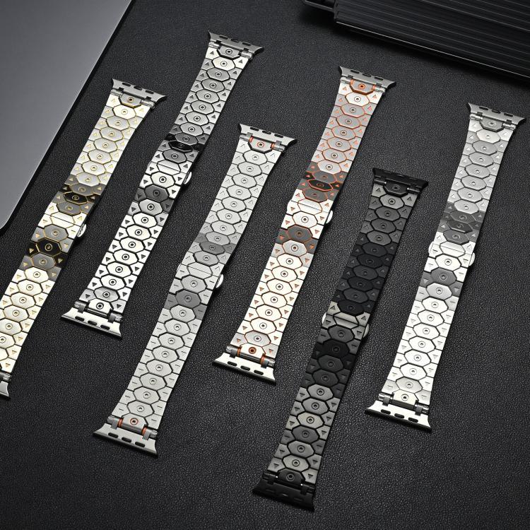 นาฬิกาสเตนเลสสตีลรูปแปดเหลี่ยม สำหรับ Apple Watch 46mm / 49mm / 45mm / 44mm