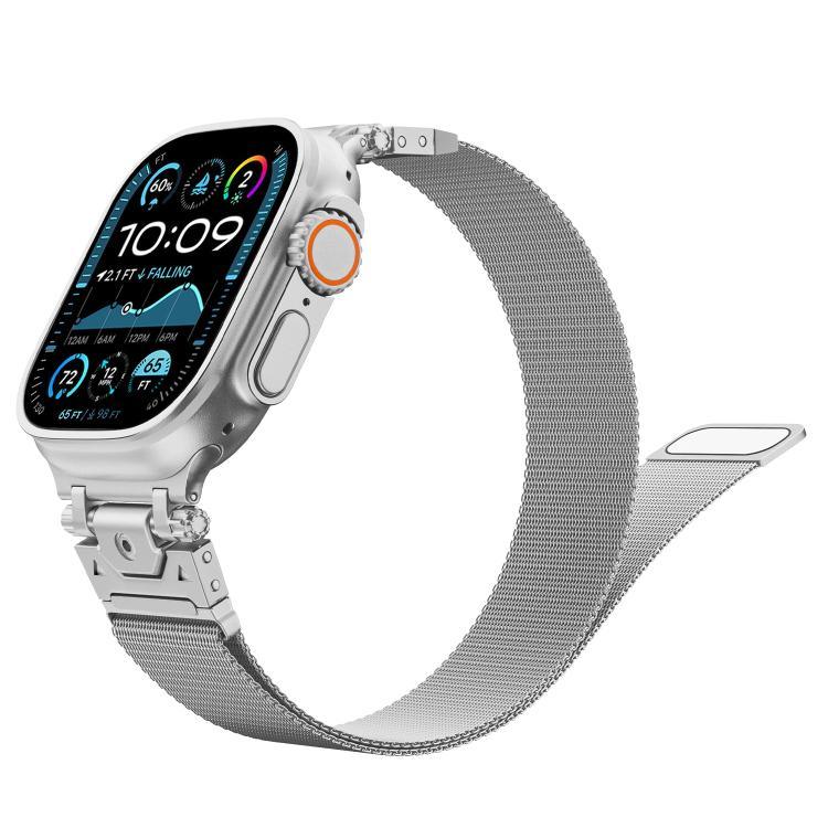 สายรัดนาฬิกาแม่เหล็กสเตนเลสสตีลมิลานีส สำหรับ Apple Watch 46mm / 49mm / 45mm / 44mm