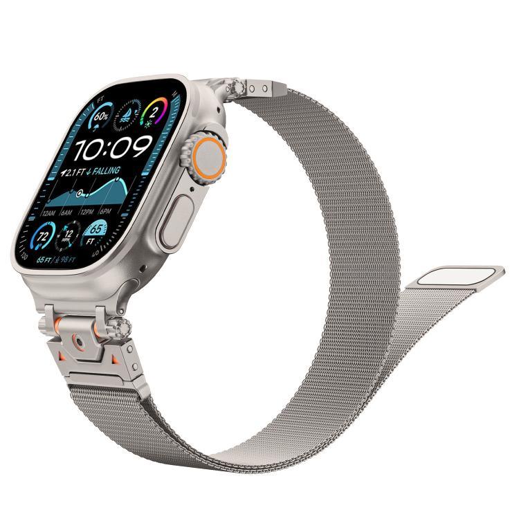 สายรัดนาฬิกาแม่เหล็กสเตนเลสสตีลมิลานีส สำหรับ Apple Watch 46mm / 49mm / 45mm / 44mm