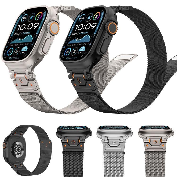 สายรัดนาฬิกาแม่เหล็กสเตนเลสสตีลมิลานีส สำหรับ Apple Watch 46mm / 49mm / 45mm / 44mm