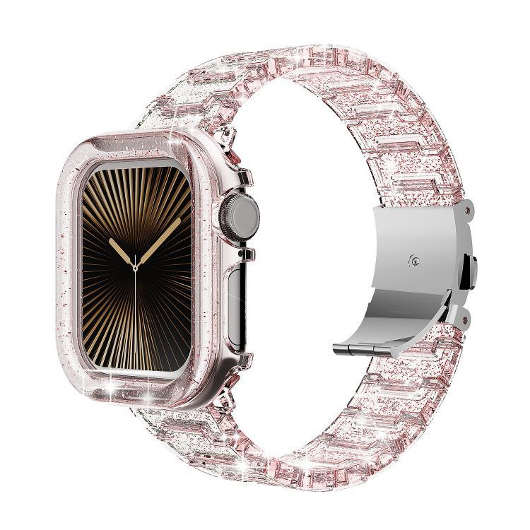 สายรัดนาฬิกาเคส PC สีเปลี่ยนได้เรซินอีพ็อกซี่ สำหรับ Apple Watch Series 10 46mm, สำหรับ Apple Watch Series 10 42mm, สำหรับ Apple Watch 44mm / 45mm, สำหรับ Apple Watch 40mm / 41mm, สำหรับ Apple Watch 49mm