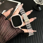 สายรัดนาฬิกาเคส PC สีเปลี่ยนได้เรซินอีพ็อกซี่ สำหรับ Apple Watch Series 10 46mm, สำหรับ Apple Watch Series 10 42mm, สำหรับ Apple Watch 44mm / 45mm, สำหรับ Apple Watch 40mm / 41mm, สำหรับ Apple Watch 49mm