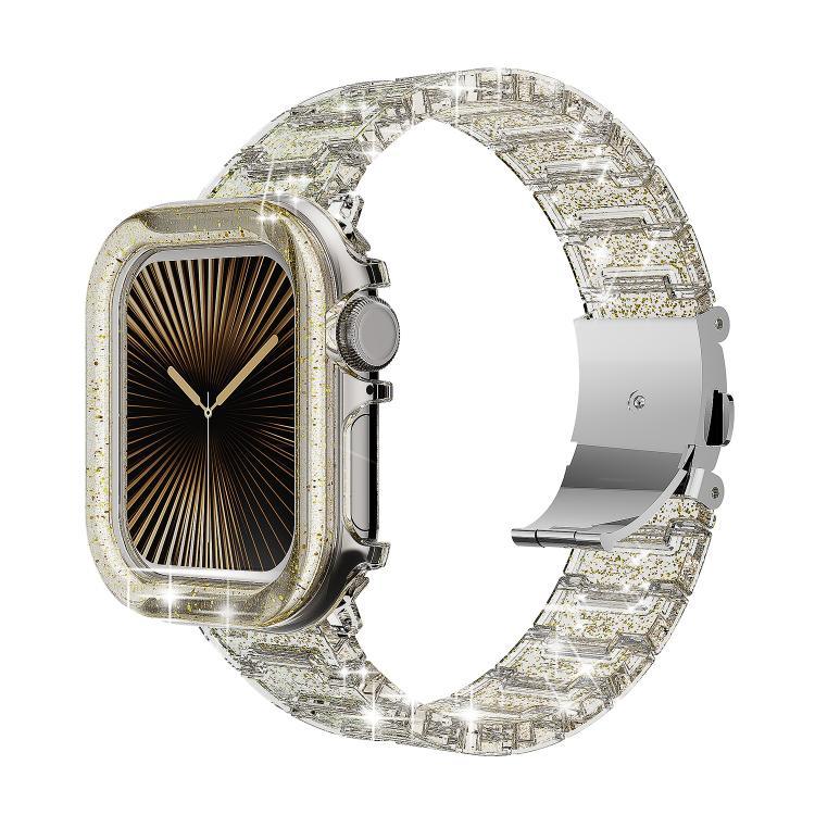 สายรัดนาฬิกาเคส PC สีเปลี่ยนได้เรซินอีพ็อกซี่ สำหรับ Apple Watch Series 10 46mm, สำหรับ Apple Watch Series 10 42mm, สำหรับ Apple Watch 44mm / 45mm, สำหรับ Apple Watch 40mm / 41mm, สำหรับ Apple Watch 49mm