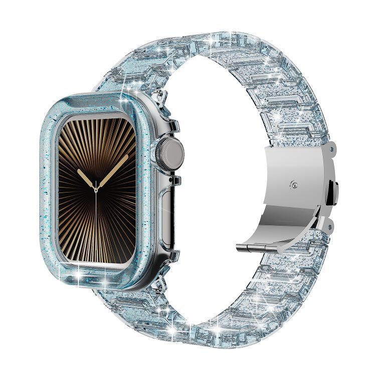 สายรัดนาฬิกาเคส PC สีเปลี่ยนได้เรซินอีพ็อกซี่ สำหรับ Apple Watch Series 10 46mm, สำหรับ Apple Watch Series 10 42mm, สำหรับ Apple Watch 44mm / 45mm, สำหรับ Apple Watch 40mm / 41mm, สำหรับ Apple Watch 49mm