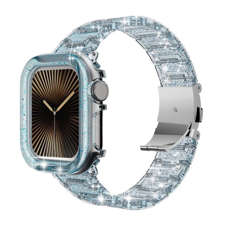 สายรัดนาฬิกาเคส PC สีเปลี่ยนได้เรซินอีพ็อกซี่ สำหรับ Apple Watch Series 10 46mm, สำหรับ Apple Watch Series 10 42mm, สำหรับ Apple Watch 44mm / 45mm, สำหรับ Apple Watch 40mm / 41mm, สำหรับ Apple Watch 49mm