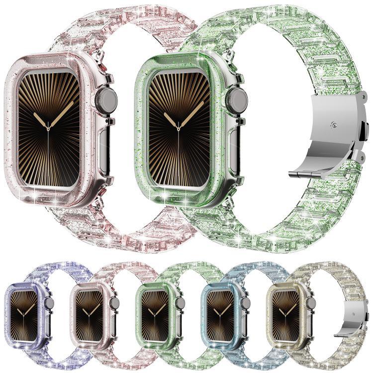สายรัดนาฬิกาเคส PC สีเปลี่ยนได้เรซินอีพ็อกซี่ สำหรับ Apple Watch Series 10 46mm, สำหรับ Apple Watch Series 10 42mm, สำหรับ Apple Watch 44mm / 45mm, สำหรับ Apple Watch 40mm / 41mm, สำหรับ Apple Watch 49mm