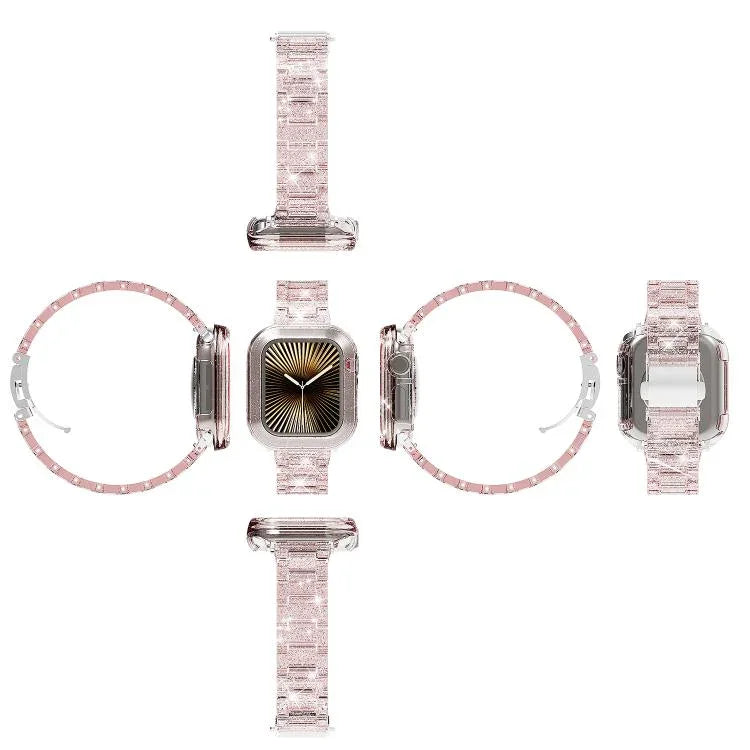 สายรัดนาฬิกาเคส PC สีเปลี่ยนได้เรซินอีพ็อกซี่ สำหรับ Apple Watch Series 10 46mm, สำหรับ Apple Watch Series 10 42mm, สำหรับ Apple Watch 44mm / 45mm, สำหรับ Apple Watch 40mm / 41mm, สำหรับ Apple Watch 49mm