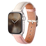 สายรัดนาฬิกาหนังแท้ลายลิทชี่หัวเข็มขัดสี่เหลี่ยม สำหรับ Apple Watch 46mm / 49mm / 45mm / 44mm, สำหรับ Apple Watch 42mm / 41mm / 40mm / 38mm