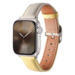 สายรัดนาฬิกาหนังแท้ลายลิทชี่หัวเข็มขัดสี่เหลี่ยม สำหรับ Apple Watch 46mm / 49mm / 45mm / 44mm, สำหรับ Apple Watch 42mm / 41mm / 40mm / 38mm