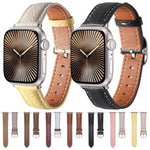 สายรัดนาฬิกาหนังแท้ลายลิทชี่หัวเข็มขัดสี่เหลี่ยม สำหรับ Apple Watch 46mm / 49mm / 45mm / 44mm, สำหรับ Apple Watch 42mm / 41mm / 40mm / 38mm