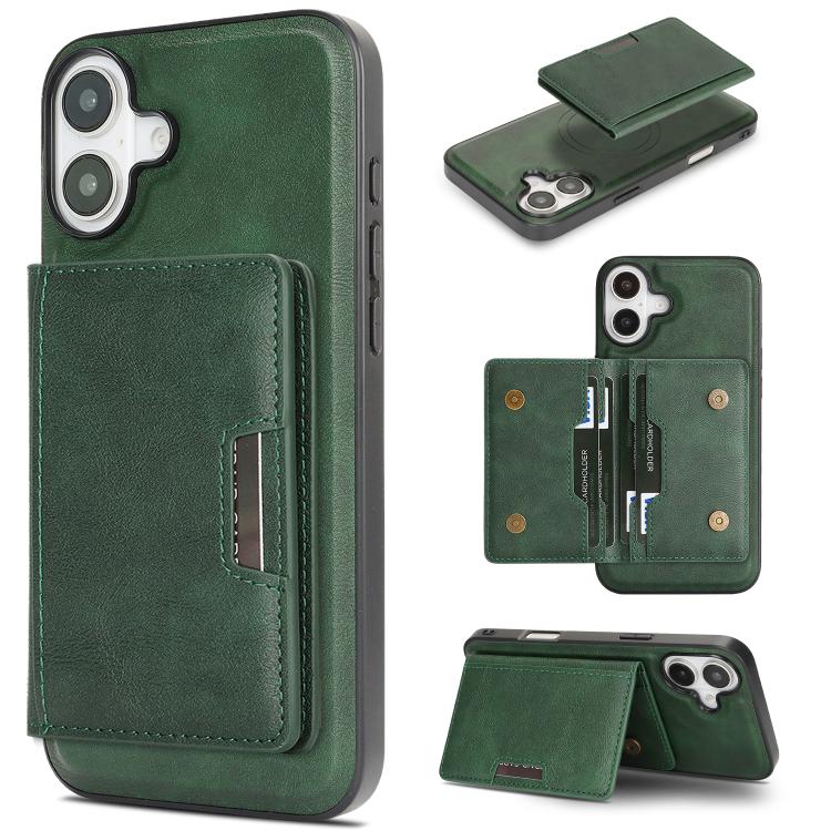 เคสโทรศัพท์หนัง Kalebol MagSafe แบบแม่เหล็กพร้อมกระเป๋าใส่บัตรสองพับ สำหรับ iPhone 17 Pro Max, สำหรับ iPhone 17 Pro, สำหรับ iPhone 17, สำหรับ iPhone Air