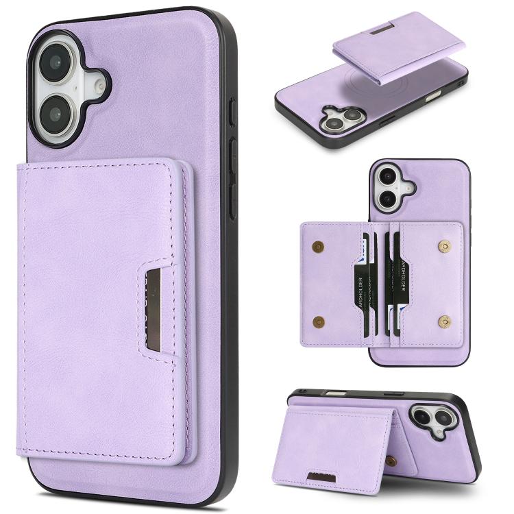 เคสโทรศัพท์หนัง Kalebol MagSafe แบบแม่เหล็กพร้อมกระเป๋าใส่บัตรสองพับ สำหรับ iPhone 17 Pro Max, สำหรับ iPhone 17 Pro, สำหรับ iPhone 17, สำหรับ iPhone Air