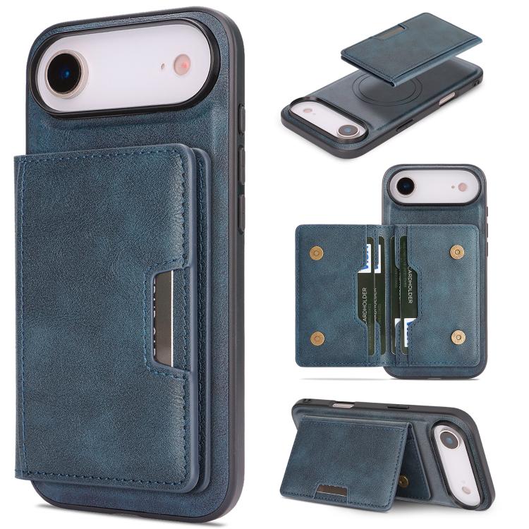 เคสโทรศัพท์หนัง Kalebol MagSafe แบบแม่เหล็กพร้อมกระเป๋าใส่บัตรสองพับ สำหรับ iPhone 17 Pro Max, สำหรับ iPhone 17 Pro, สำหรับ iPhone 17, สำหรับ iPhone Air