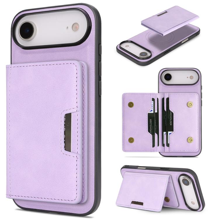 เคสโทรศัพท์หนัง Kalebol MagSafe แบบแม่เหล็กพร้อมกระเป๋าใส่บัตรสองพับ สำหรับ iPhone 17 Pro Max, สำหรับ iPhone 17 Pro, สำหรับ iPhone 17, สำหรับ iPhone Air