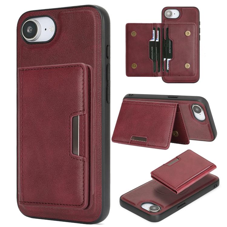 เคสโทรศัพท์หนัง Kalebol MagSafe แบบแม่เหล็กพร้อมกระเป๋าใส่บัตรสองพับ สำหรับ iPhone 17 Pro Max, สำหรับ iPhone 17 Pro, สำหรับ iPhone 17, สำหรับ iPhone Air