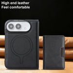 เคสโทรศัพท์หนัง Kalebol MagSafe แบบแม่เหล็กพร้อมกระเป๋าใส่บัตรสองพับ สำหรับ iPhone 17 Pro Max, สำหรับ iPhone 17 Pro, สำหรับ iPhone 17, สำหรับ iPhone Air