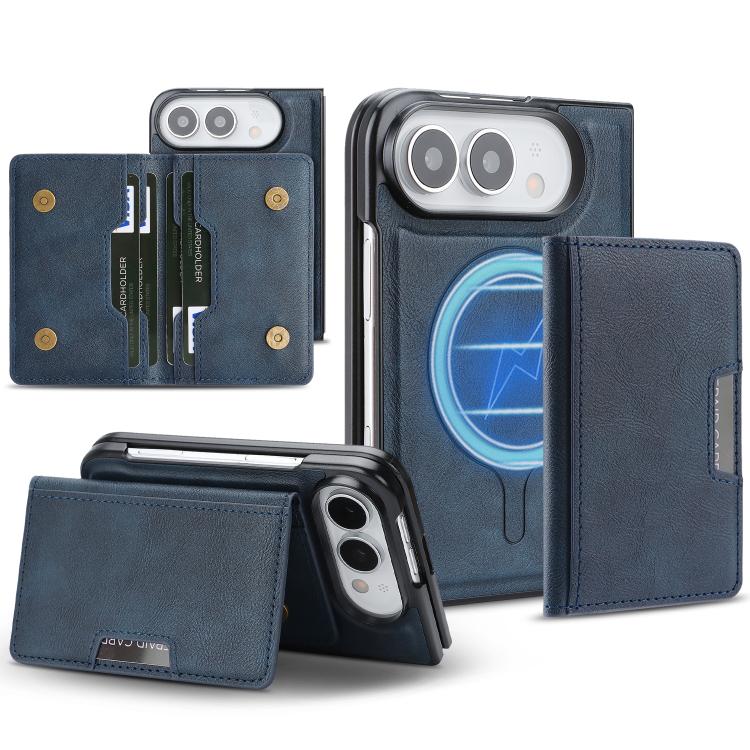 เคสโทรศัพท์หนัง Kalebol MagSafe แบบแม่เหล็กพร้อมกระเป๋าใส่บัตรสองพับ สำหรับ iPhone 17 Pro Max, สำหรับ iPhone 17 Pro, สำหรับ iPhone 17, สำหรับ iPhone Air