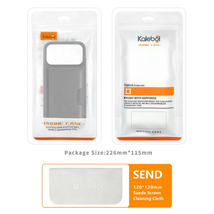 เคสโทรศัพท์หนัง Kalebol MagSafe แบบแม่เหล็กพร้อมกระเป๋าใส่บัตรสองพับ สำหรับ iPhone 17 Pro Max, สำหรับ iPhone 17 Pro, สำหรับ iPhone 17, สำหรับ iPhone Air