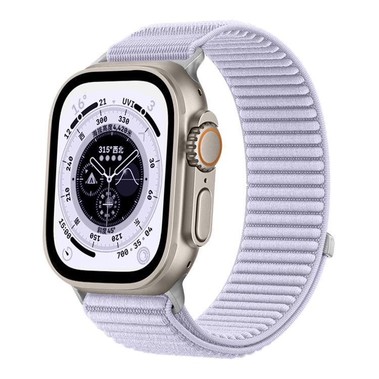 สายรัดนาฬิกาไนลอนถักตีนตุ๊กแกพร้อมอินเทอร์เฟซโลหะ สำหรับ Apple Watch 46mm / 49mm / 45mm / 44mm, สำหรับ Apple Watch 42mm / 41mm / 40mm / 38mm