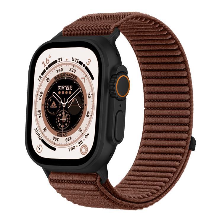สายรัดนาฬิกาไนลอนถักตีนตุ๊กแกพร้อมอินเทอร์เฟซโลหะ สำหรับ Apple Watch 46mm / 49mm / 45mm / 44mm, สำหรับ Apple Watch 42mm / 41mm / 40mm / 38mm