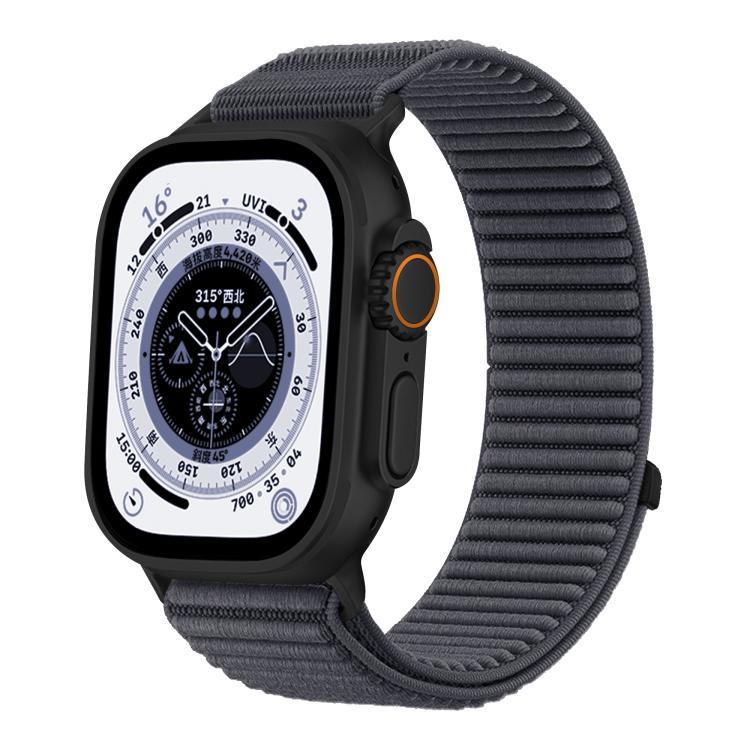 สายรัดนาฬิกาไนลอนถักตีนตุ๊กแกพร้อมอินเทอร์เฟซโลหะ สำหรับ Apple Watch 46mm / 49mm / 45mm / 44mm, สำหรับ Apple Watch 42mm / 41mm / 40mm / 38mm
