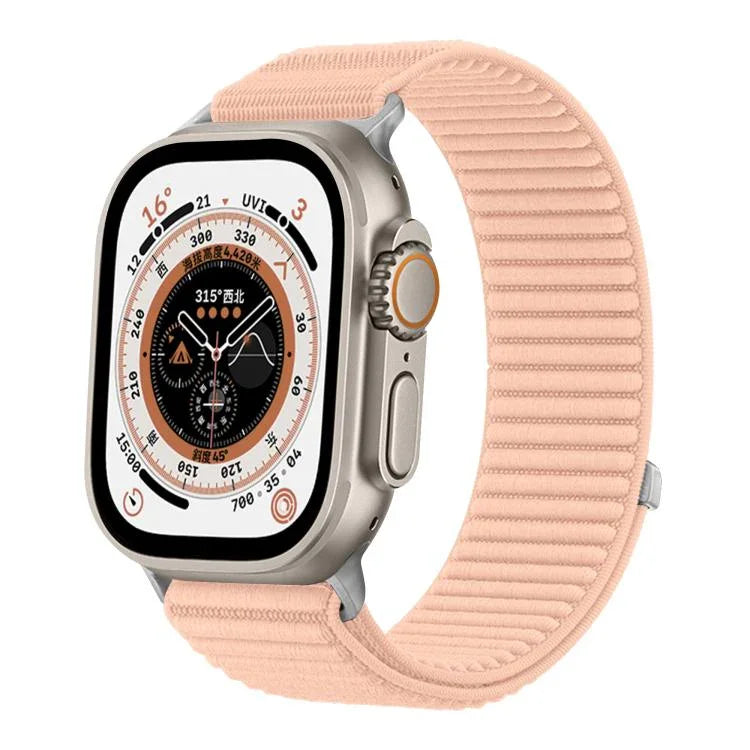 สายรัดนาฬิกาไนลอนถักตีนตุ๊กแกพร้อมอินเทอร์เฟซโลหะ สำหรับ Apple Watch 46mm / 49mm / 45mm / 44mm, สำหรับ Apple Watch 42mm / 41mm / 40mm / 38mm